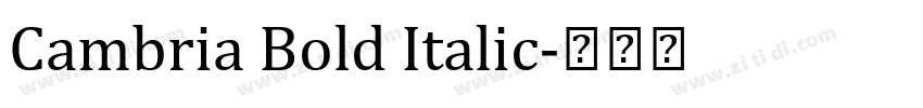 Cambria Bold Italic字体转换